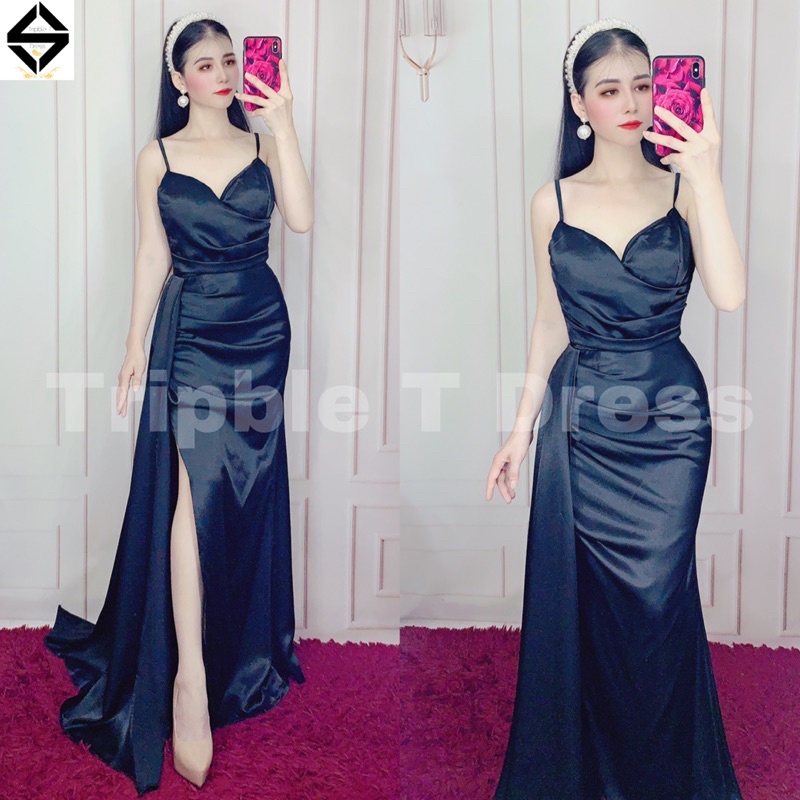 Đầm maxi body 2 dây xẻ đùi gợi cảm TRIPBLE T DRESS - Size M/L - MS88V