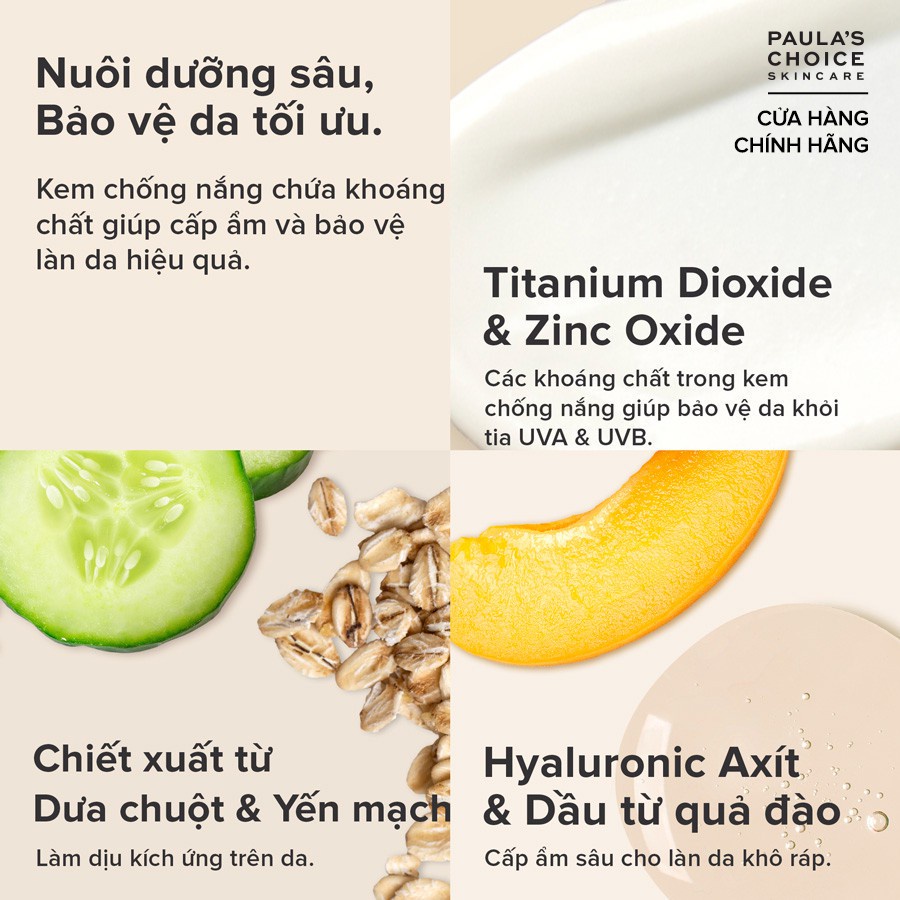 Kem chống nắng dưỡng ẩm phục hồi da tổn thương Paula’s Choice Skin Recovery Daily Moisturizing Lotion SPF 30-60ml 1460