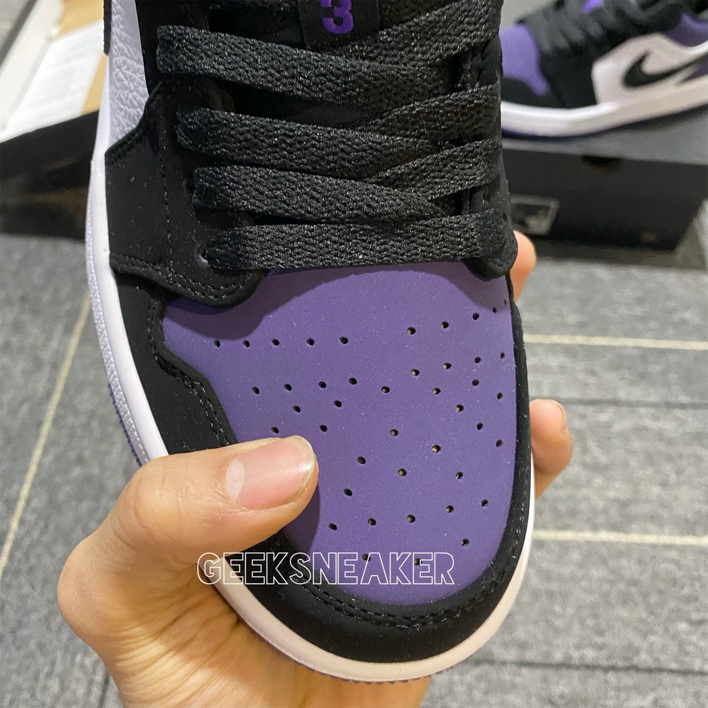 [GeekSneaker] Giày JD1 Low “Court Purple” • Sneaker Cổ Thấp • MCK • Tím Đen Trắng