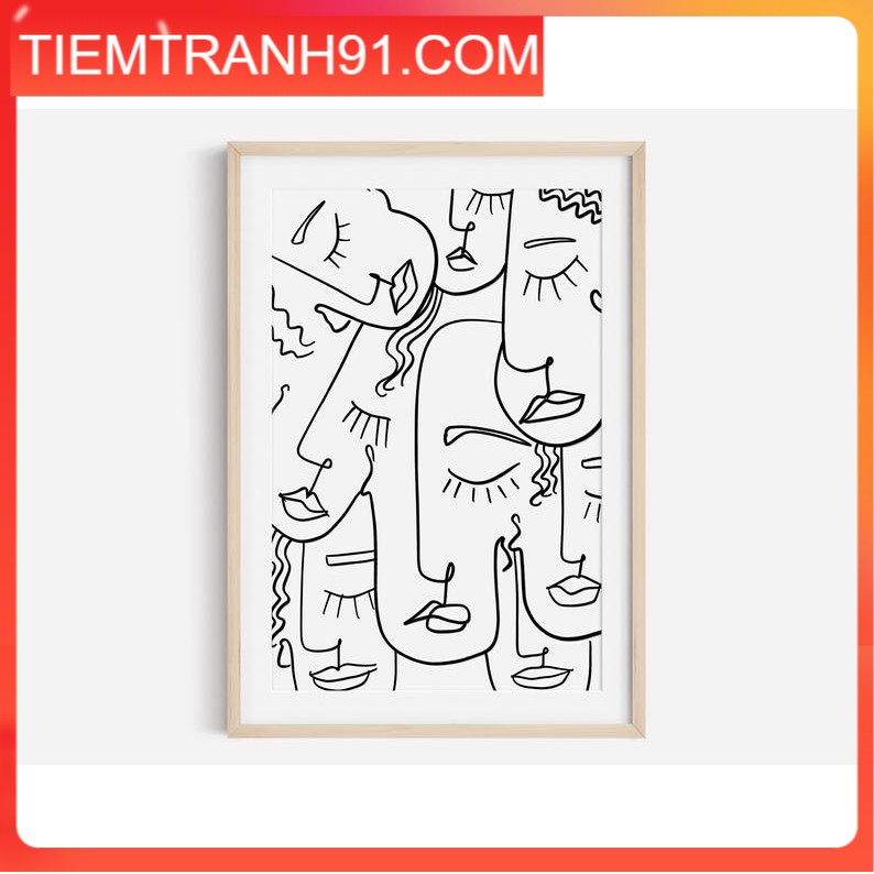 Tranh treo tường | Line art-Cutlery Print Fine Line, Kitchen Prints, Kitchen Art 04 , tranh canvas giá rẻ