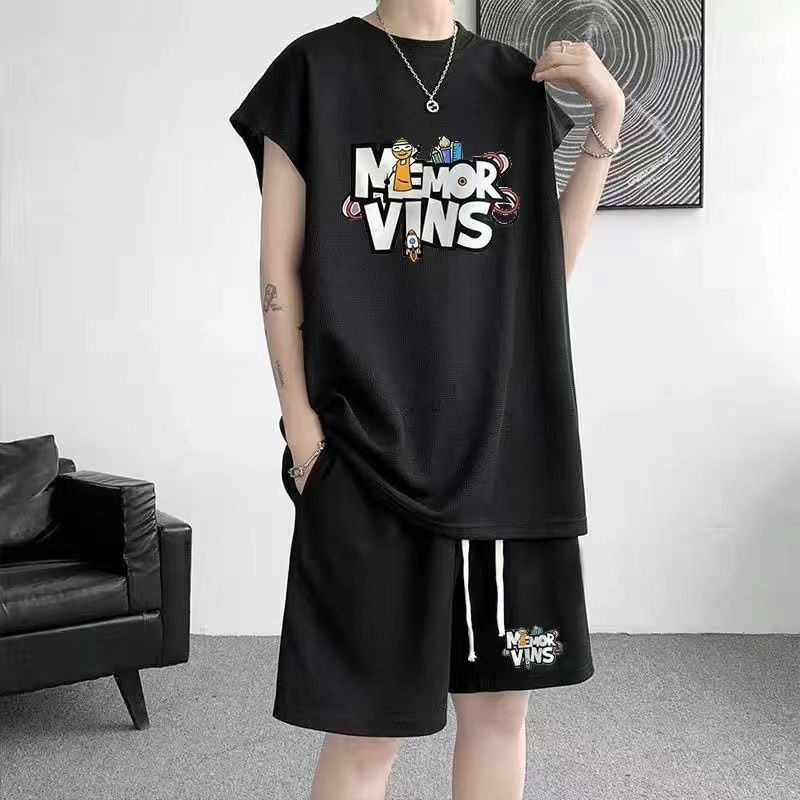 Set Áo Thun Sát Nách Và Quần Short Thời Trang Thể Thao Mùa Hè Cho Nam