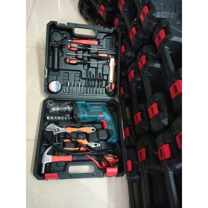 khoan điện kèm dụng cụ 54 món