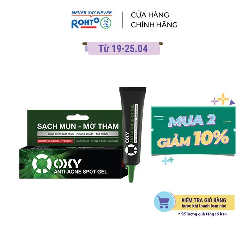 Gel sạch mụn mờ thâm Oxy Anti-Acne Spot Gel (10g)