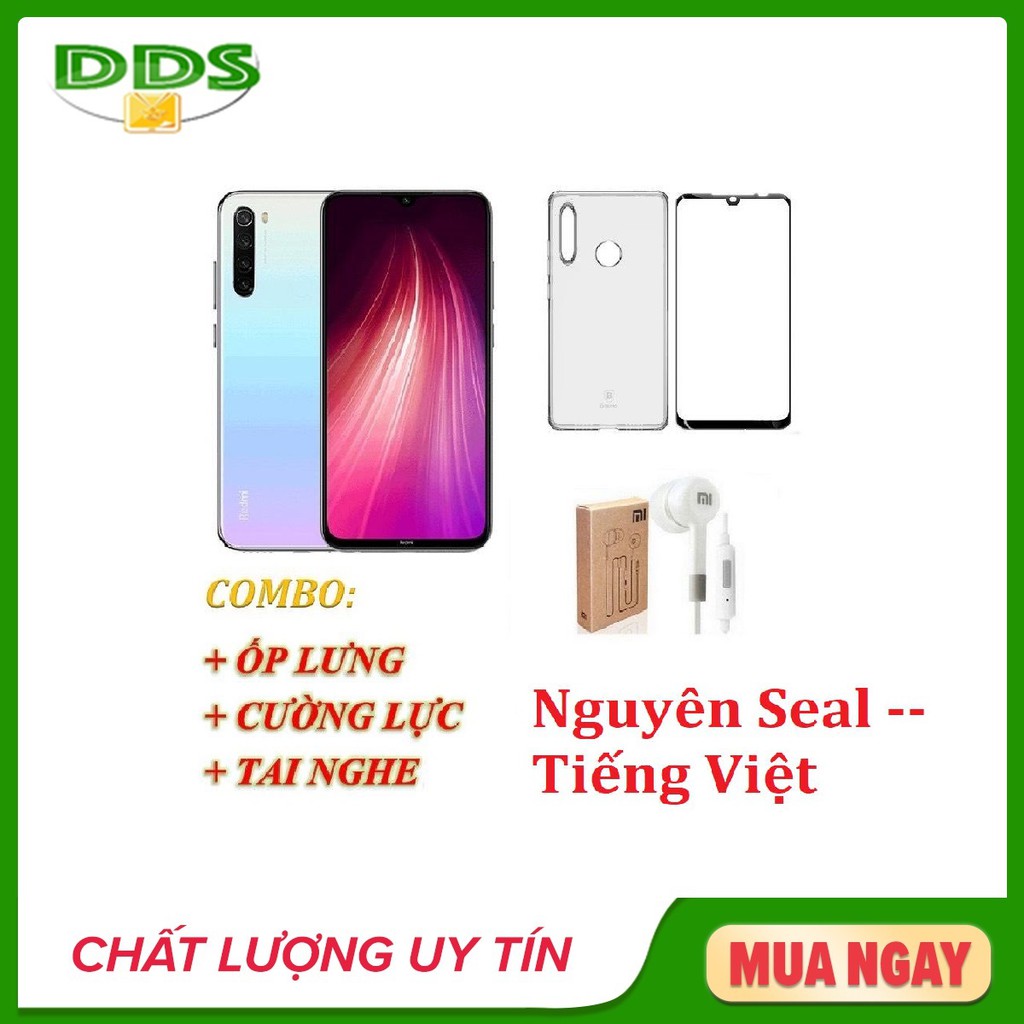 Điện thoại Xiaomi Redmi Note 8 Ram 4GB 64GB + Ốp lưng + Cường lực +Tai nghe - Hàng nhập khẩu | BigBuy360 - bigbuy360.vn