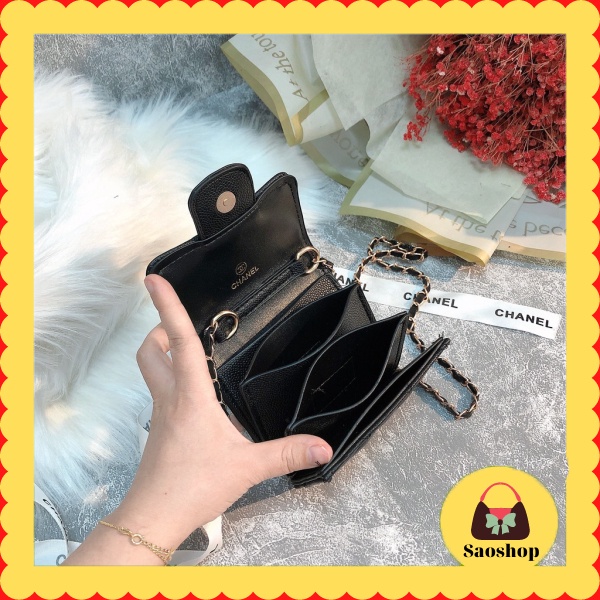 Túi Xách Nữ Đeo Chéo Mini Nhiều Ngăn Chất Da Mềm Trần Trám Size 12x10cm Windy.com saoshop.vn