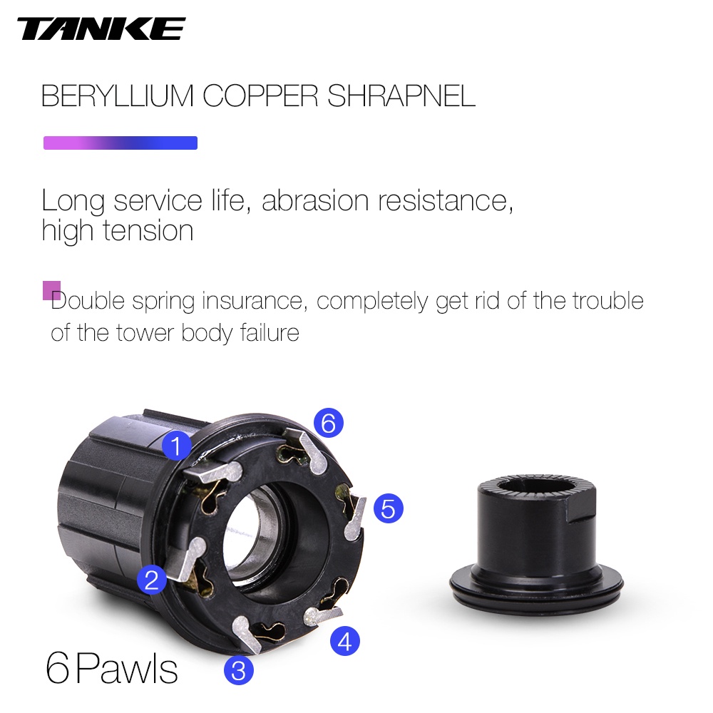Ổ trục Tanke Boost 148mm 32 lỗ 6 chân cho xe đạp leo núi