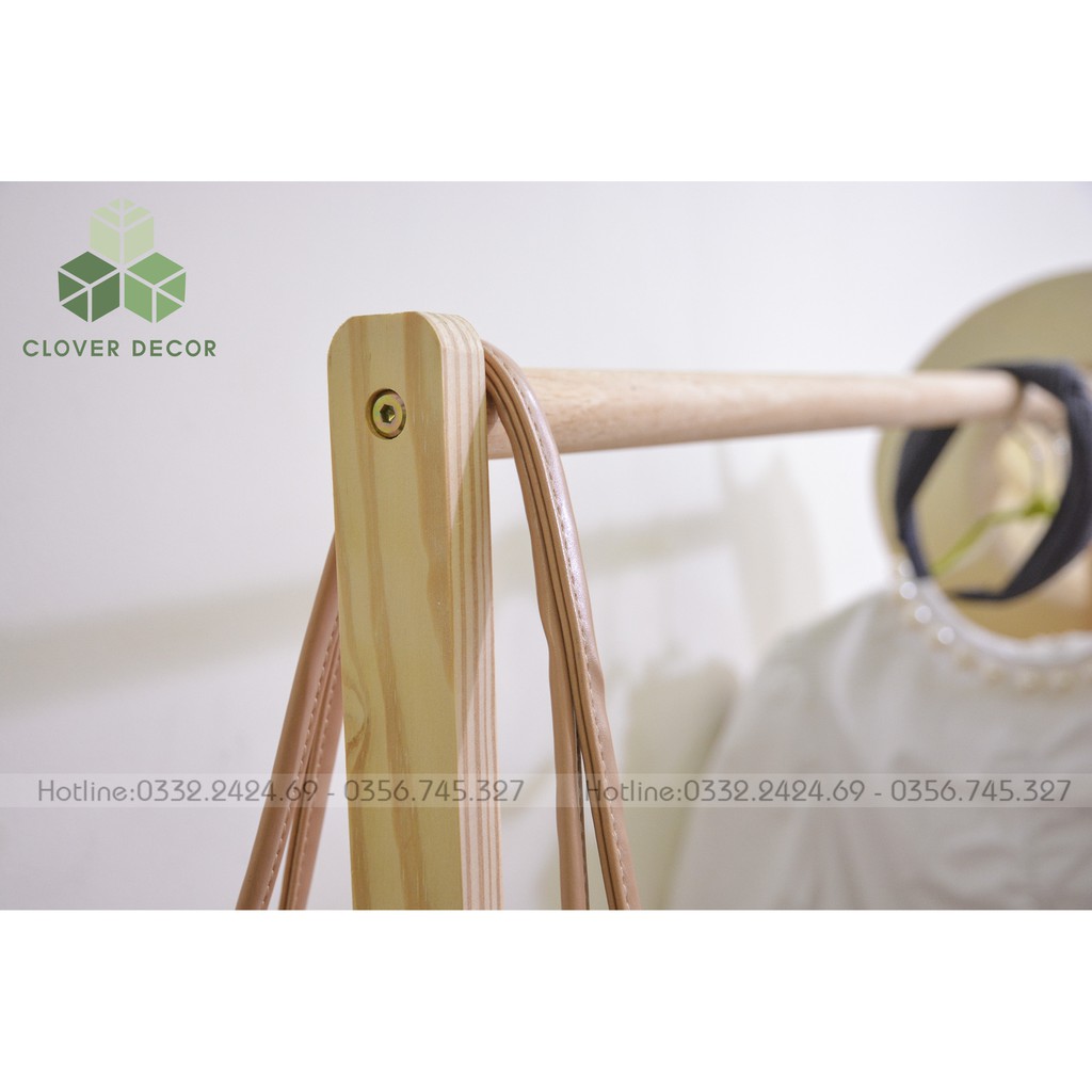 Gía Treo Quần Áo Thanh Đơn Gỗ Thông (86 cm) - Single Hanger - Clover Decor - Phong cách Hàn Quốc | BigBuy360 - bigbuy360.vn