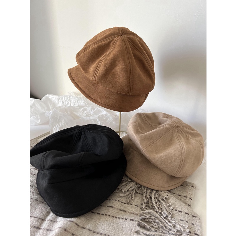 Mũ Tai Bèo Che Mặt Bằng Da Lộn Kiểu Nhật Bản Dễ Phối Đồ