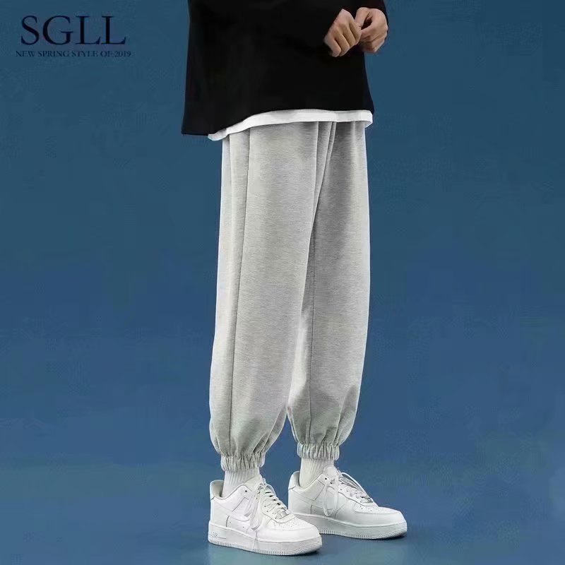 Quần Thể Thao Ống Túm Dáng Rộng Màu Sắc Trơn Thời Trang Xuân Thu Cho Nam FARUILINE MEN128