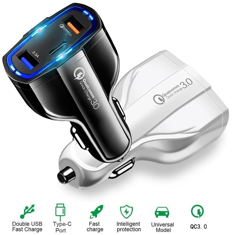 Cốc sạc nhanh QC 3.0 USB C với 3 cổng 3.0 thích hợp cho IP Xiaomi Mi 9 Redm
