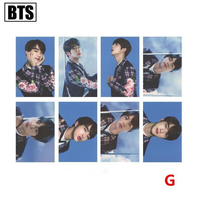 Bộ 8 tấm card nhóm BTS có chữ kí