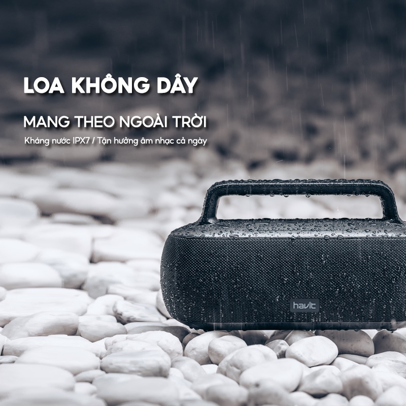 【Giao Hỏa Tốc】Loa Bluetooth HAVIT SK816BT Công Suất 30W, BT 5.0, Kháng IPX7, Thời Gian Chơi Nhạc Lến Đến 15h
