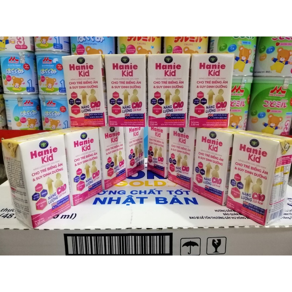 Thùng 48 Hộp Sữa Bột Pha Sẵn HANIE KID 110ml/ 1 hộp