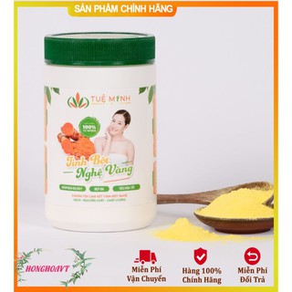 Tinh Bột Nghệ Vàng Thủ Công Nguyên Chất TUỆ MINH, có giấy VSATTP, Đóng Hộp Màng Nhôm như hình (1 hộp = 500gr)