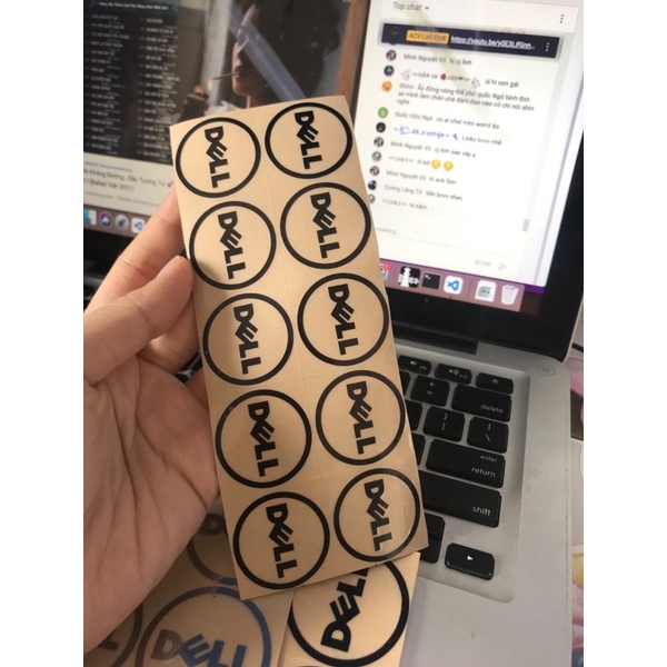 Tem laptop Dell đen trung (14 inch) - Logo laptop Dell đen trung 14 inch | BigBuy360 - bigbuy360.vn