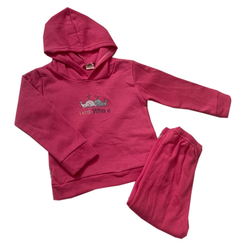 Bộ nỉ lông cho bé có mũ, bộ nỉ hoodie thu đông dài tay trẻ em hàng xuất khẩu