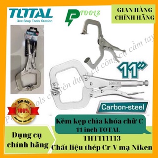 Kìm kềm kẹp bấm chết chữ C Total THT111113 hàng chính hãng chất liệu thép carbon
