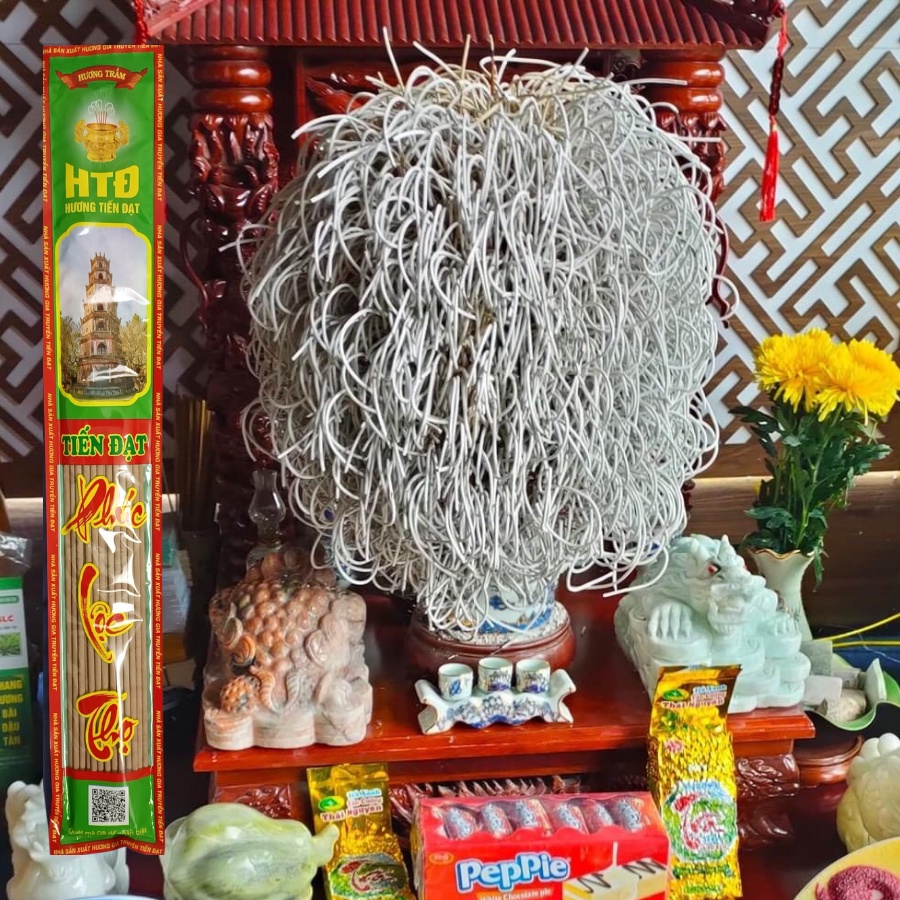 Hương Trầm Đậu Tàn Trắng - Hương Nhang Cao Cấp Thơm Ngát Tự Nhiên - Nhang Sạch Chính Hãng An Toàn 33 Nén