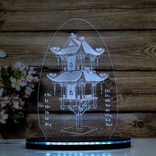 Mô Hình Đèn Led 3D Chùa Một Cột