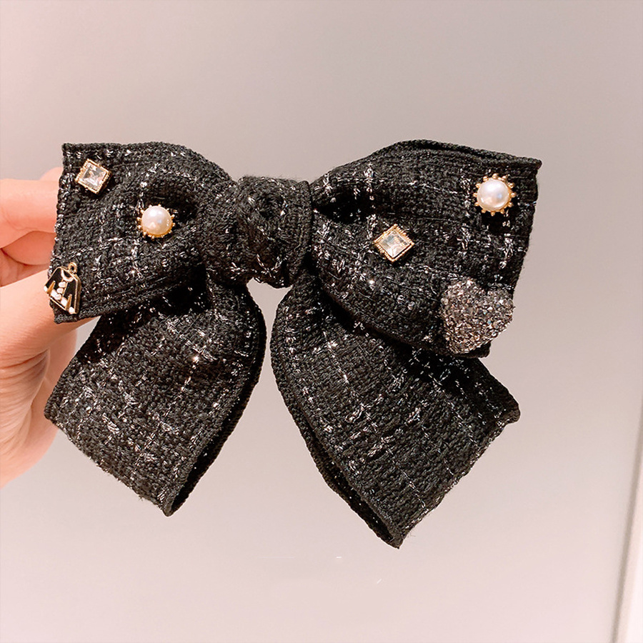 Kẹp Tóc Hình Nơ Đính Ngọc Trai Xinh Xắn Thời Trang Cho Nữ
