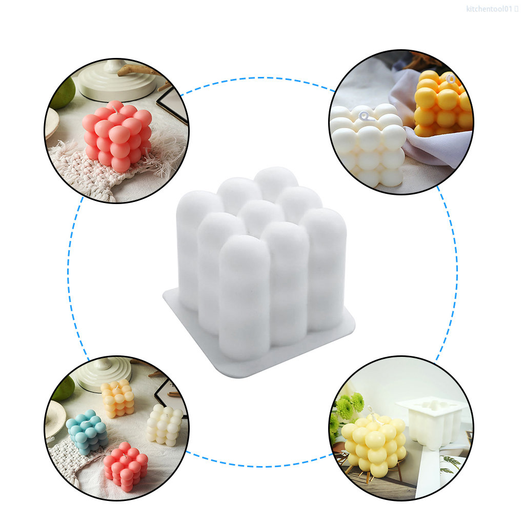 Khuôn Silicon Làm Bánh Tạo Hình Khối An Toàn Thiết Kế Tiện Dụng