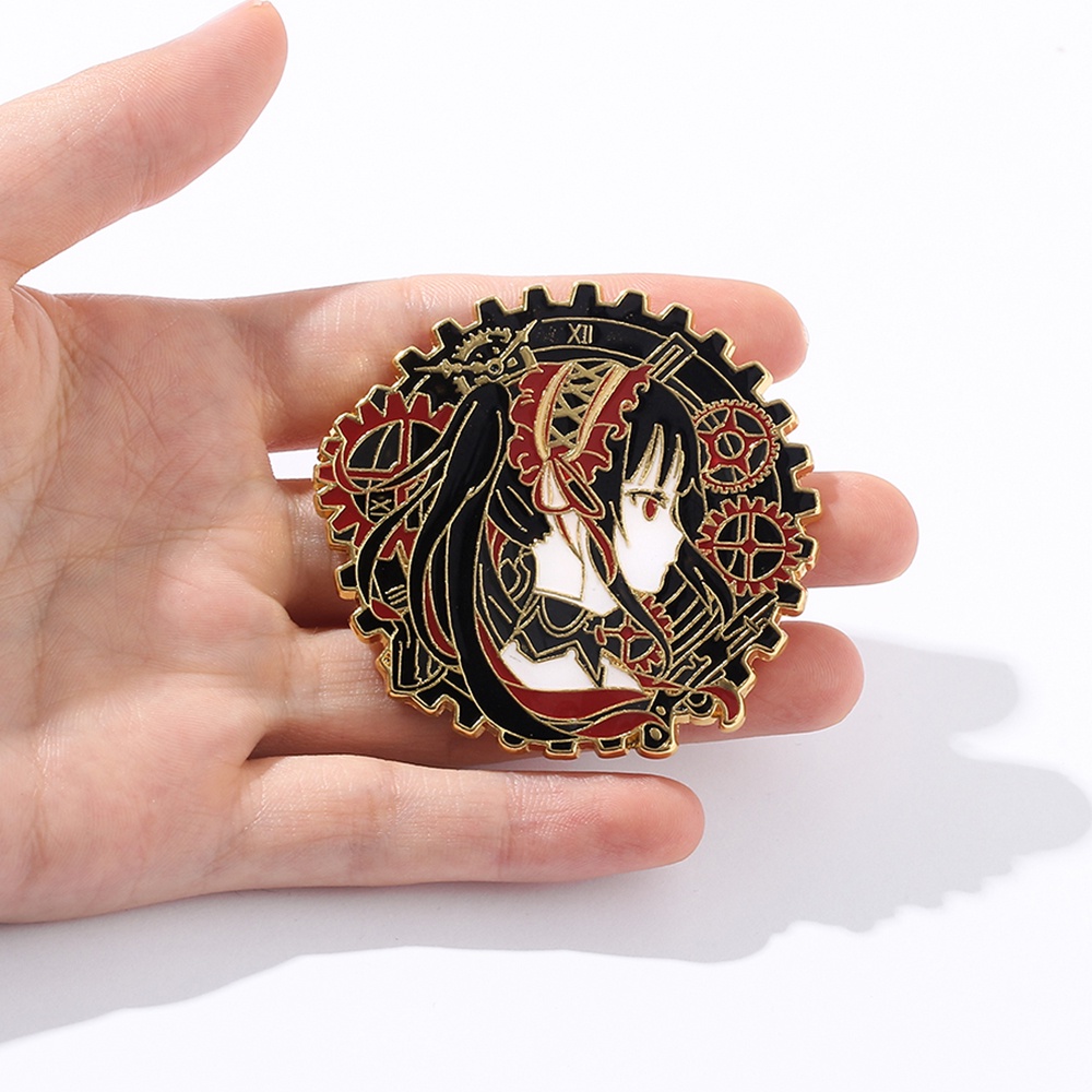 Ghim cài áo hình nhân vật hoạt hình Tokisaki Kurumi dễ thương cho nam và nữ