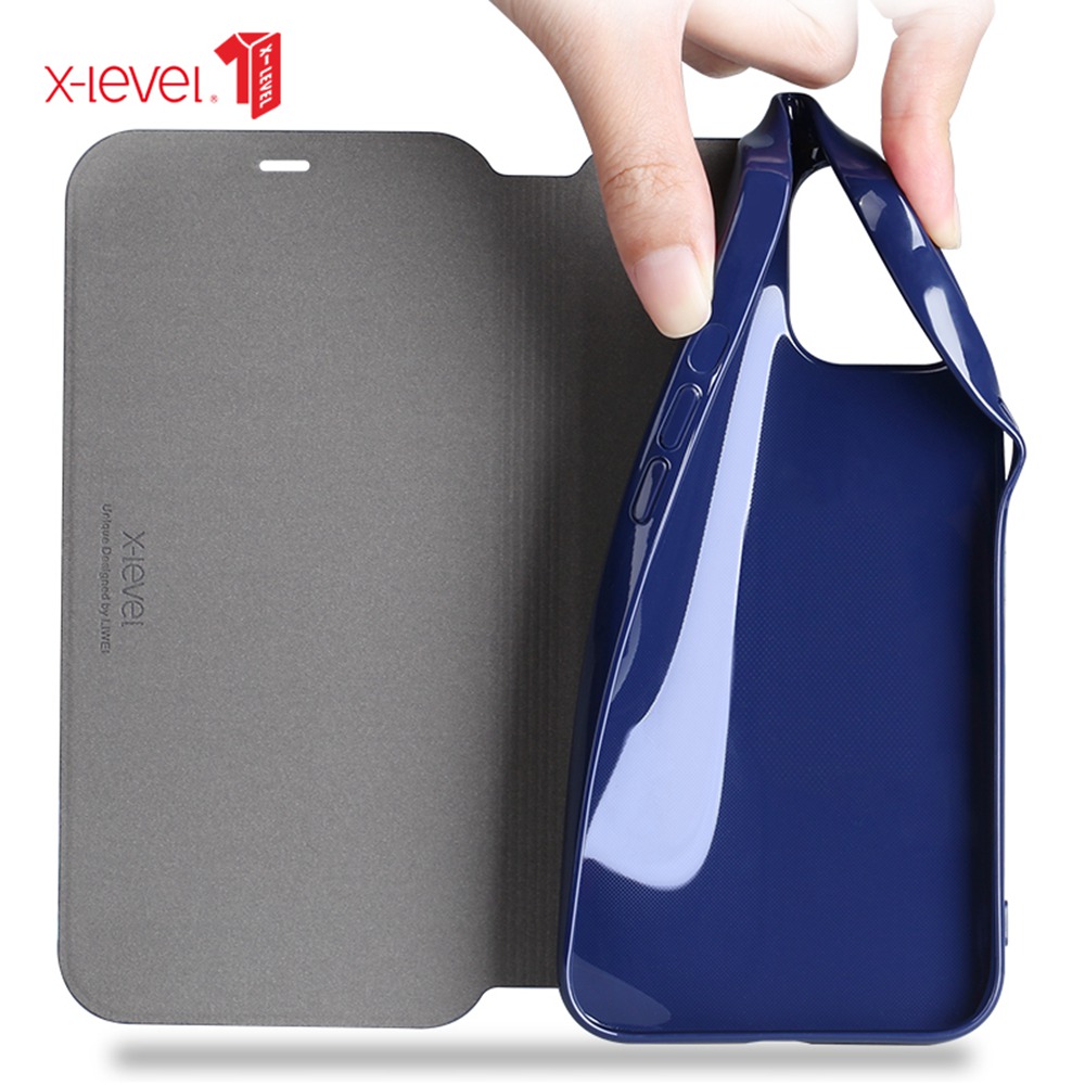 Bao da nắp gập siêu mỏng X-LEVEL cho Iphone 12 Pro Max 12 Mini