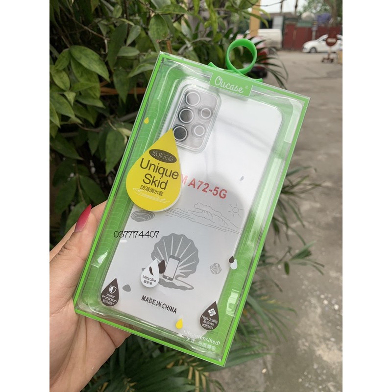 Ốp lưng dẻo Ou Case Cho Samsung A14/ A43/ A54 5G/ A23/ A33/ A32 4G, A32 5G, A52, A72 Silicon trong suốt bảo vệ camera