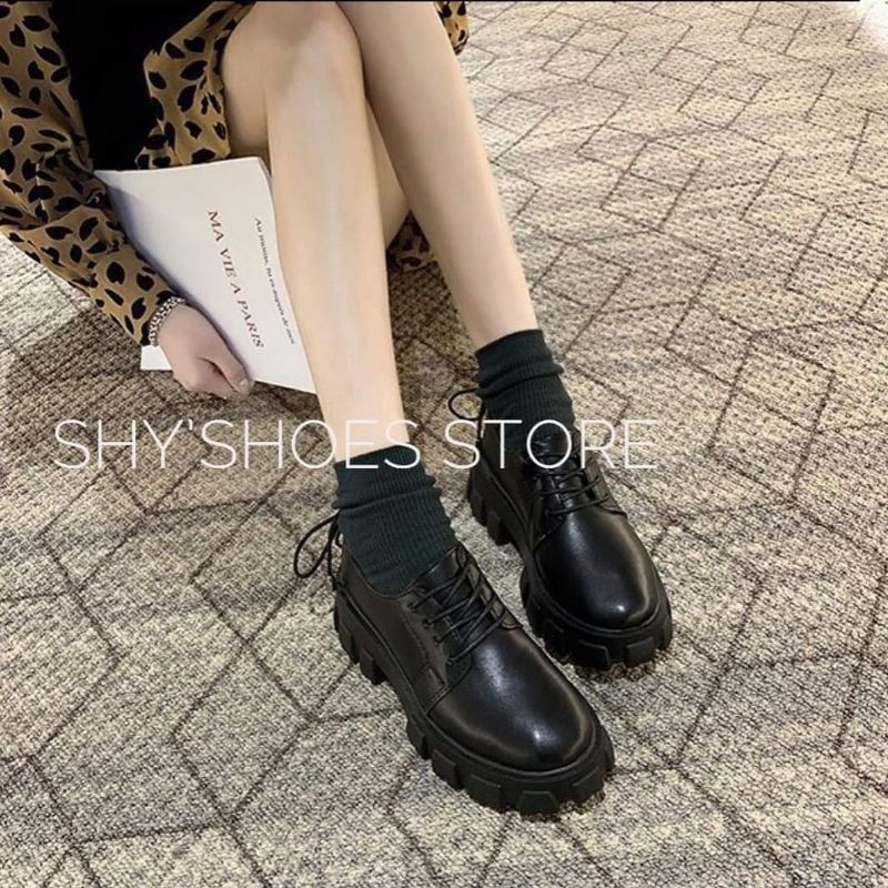 (Có Sẵn) Giày Boot oxford cổ thấp phong cách gothic cá tính | Hot 2020| Nhập mã NUMSSP | NUMSVIP