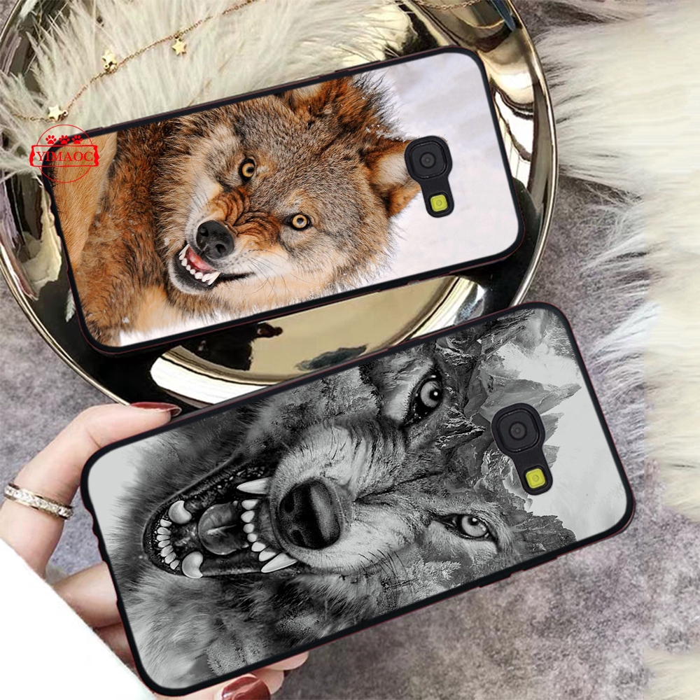 Samsung A3 2016 2017 A5 A6 Plus 2018 A7 A8 A9 J6 525B wolf animal Soft Case