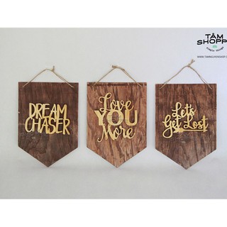 Tranh gỗ Vintage chữ nổi số 08 TAN