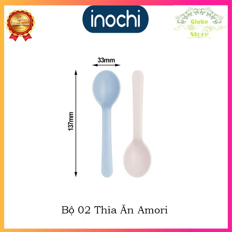 Bộ 02 Thìa (Muỗng) Tập Ăn Cho Bé  Amori INOCHI