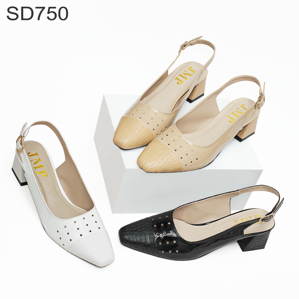 Giày Sandal Mũi Vuông Phối Da Bóng - SD750 - JMP