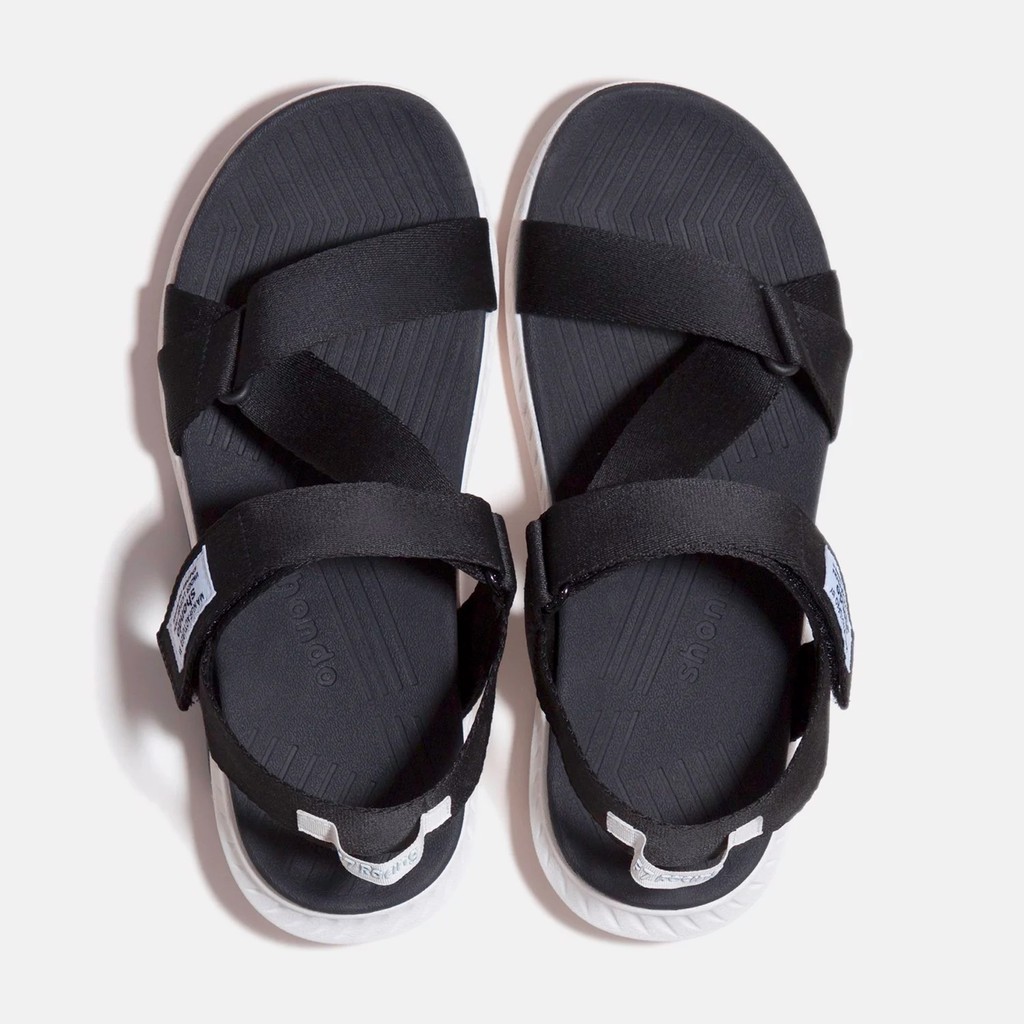 Giày sandal Shondo nam nữ F7 racing đen trắng F7R0010 Shondo chính hãng