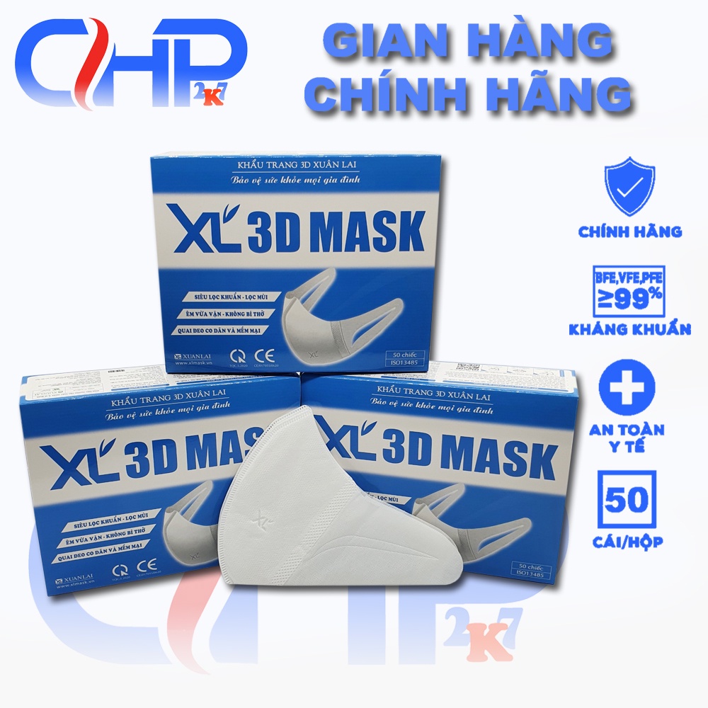 Hộp khẩu trang 3D mask Xuân Lai công nghệ Nhật
