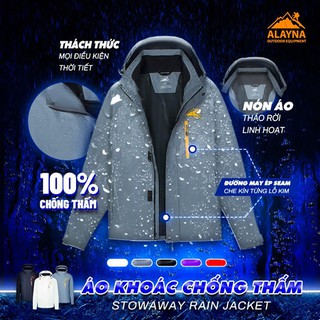 Alayna - Áo khoác nam chống nắng chống Stowaway Rain Jacket