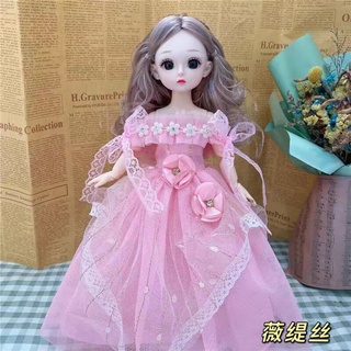 Búp bê Barbie mắt to 3D 30cm