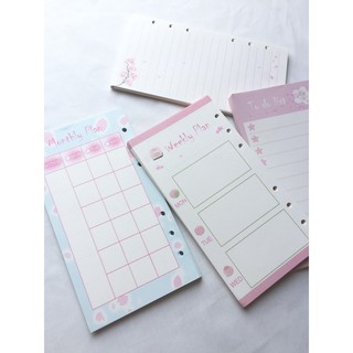 Planner refill A5/A6 màu - Sakura - Room17vn