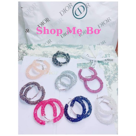 Khuyên Tai Titan Đính Kim Lấp Lánh Cá Tính Nhiều Kiểu Thép Y Tế Siêu Bền Không Dị Ứng Không Gỉ