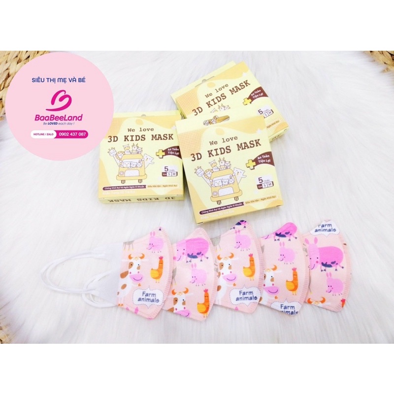 Khẩu trang 3D cho bé