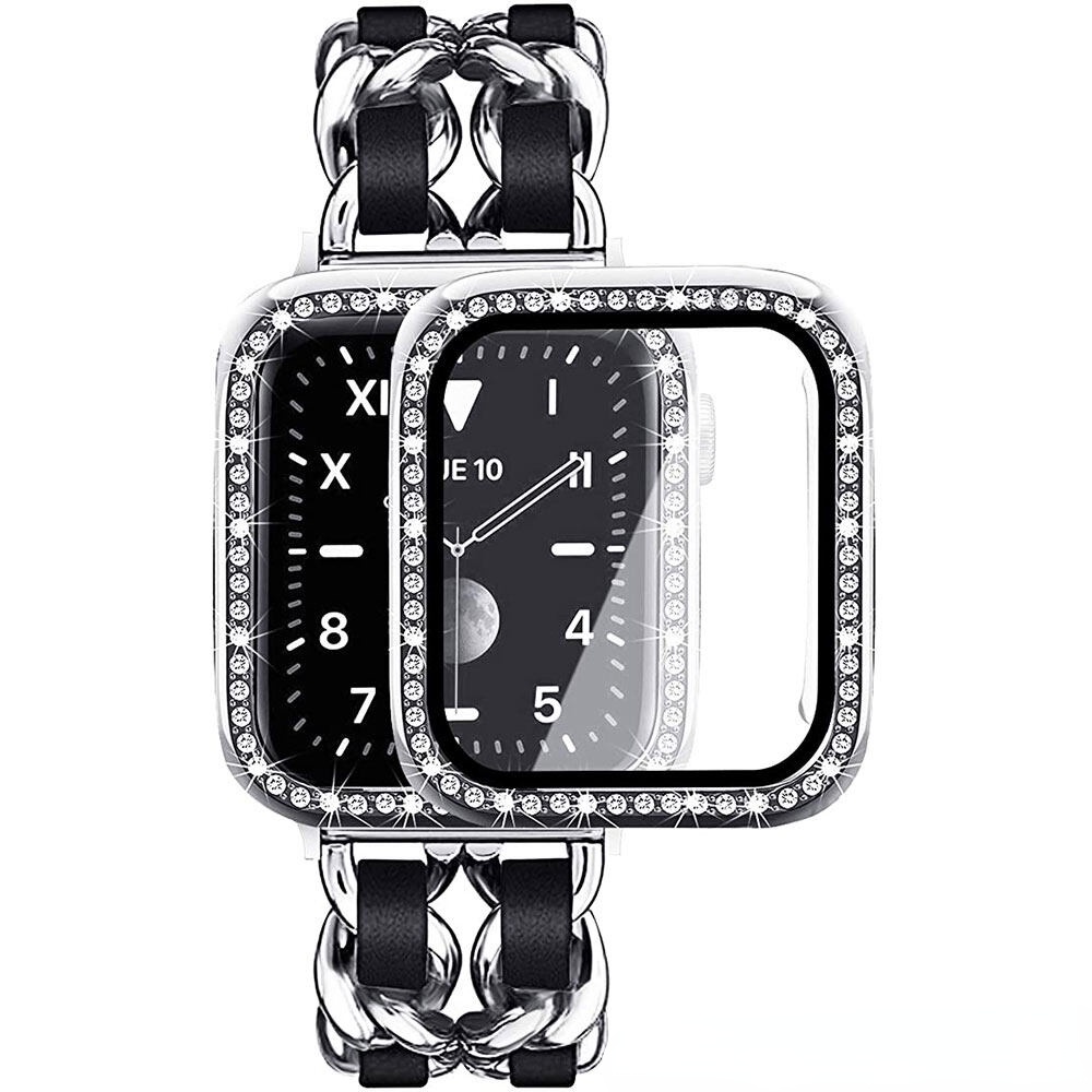 Dây Đeo Inox 2 Trong 1 Cho Đồng Hồ Thông Minh 38mm 40mm41mm42mm44mm45mm I Watch 7 6 5 4 3 SE