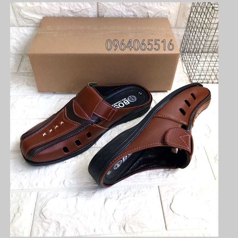 Dép sapo nam mẫu mới, da mềm, kiểu dáng đẹp, size từ 38-43, đế khâu sẵn rất chắc chắn