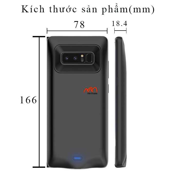 [Mã 44ELSALE2 giảm 7% đơn 300K] Ốp Lưng Kiêm Sạc Dự Phòng Samsung Note 8 5500mAh