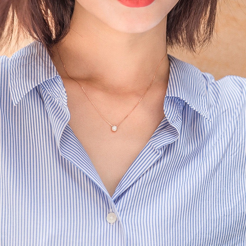 dây chuyền nữ hàn quốc Vòng cổ Titan cho nữ kim cương phụ kiện trang sức sang trọng đơn giản