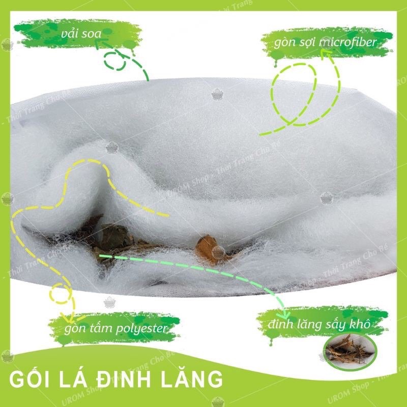 Gối đinh lăng cao cấp cho trẻ sơ sinh và trẻ nhỏ