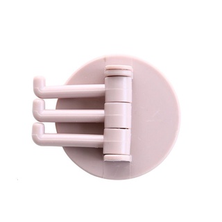 Plastic Sticky Hook Household Seamless Paste 3-branch Rotating Hook Multifunctional Hook Bathroom Wall Towel Hook
