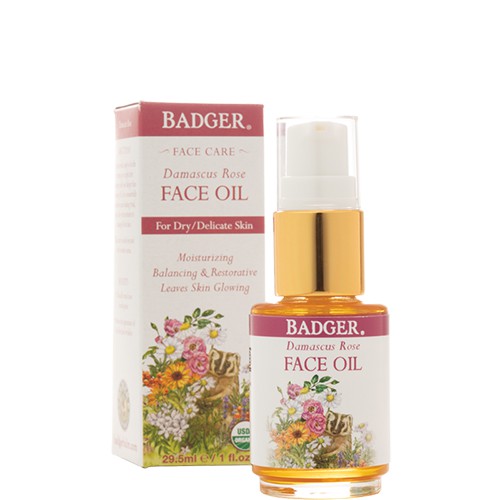 Tinh dầu dưỡng da hữu cơ Badger hương hoa hồng Damascus