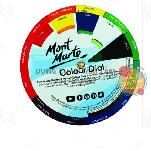 [ TÂM TÂM ]-Vòng hướng dẫn pha màu Mini Mont Marte, Mont Marte Mini Colour Dial-