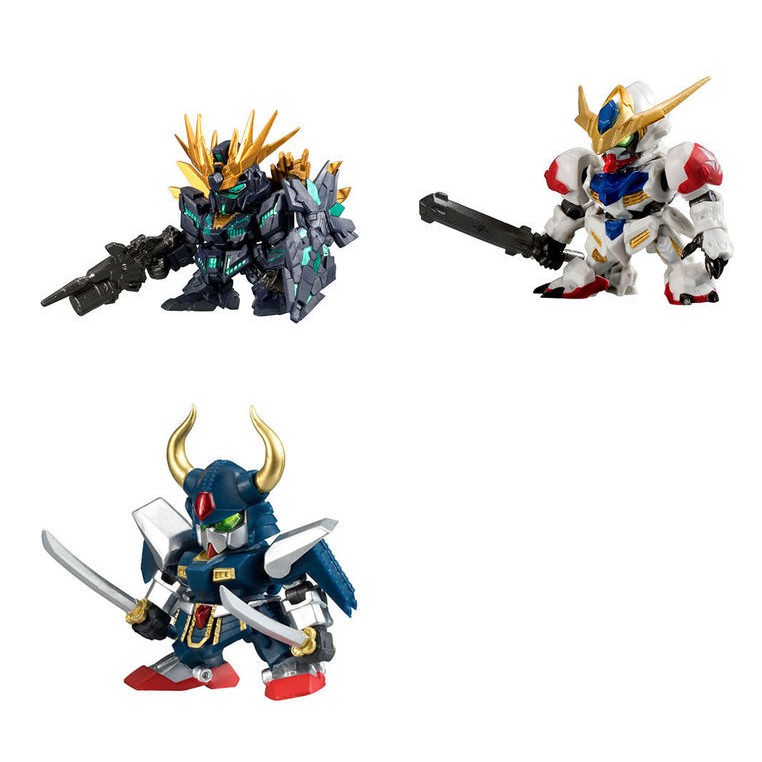 mô hình sd gundam trứng forte banshee, musha, barbatos