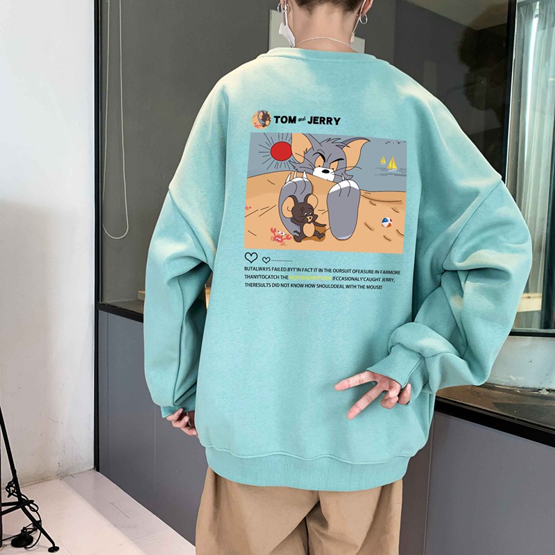 Áo sweater Hàn Quốc chất liệu nỉ ngoại MÈO CHUỘT M007 | BigBuy360 - bigbuy360.vn
